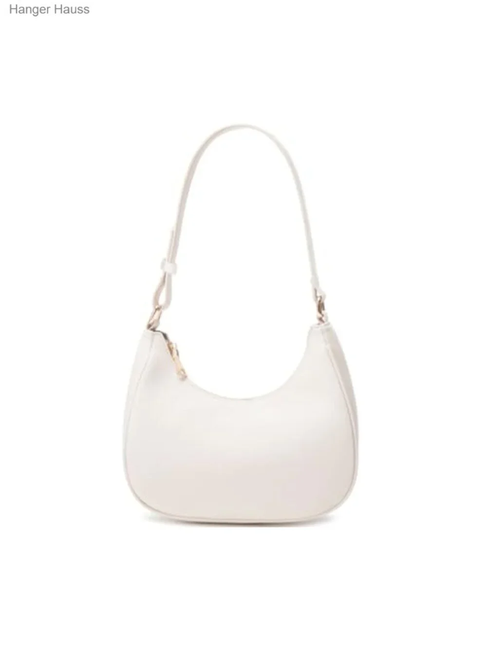 Crescent Hobo Shoulder Bag Women Cute Underarm Tote Handbag PU Leather Zipper